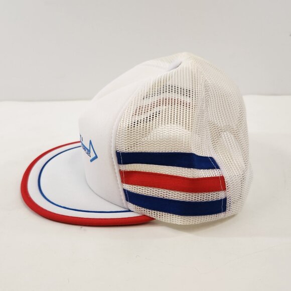 ARO Automotive Industrial Supplies Snapback 3 Stripe Trucker Hat White Vtg 1980s - Picture 6 of 11